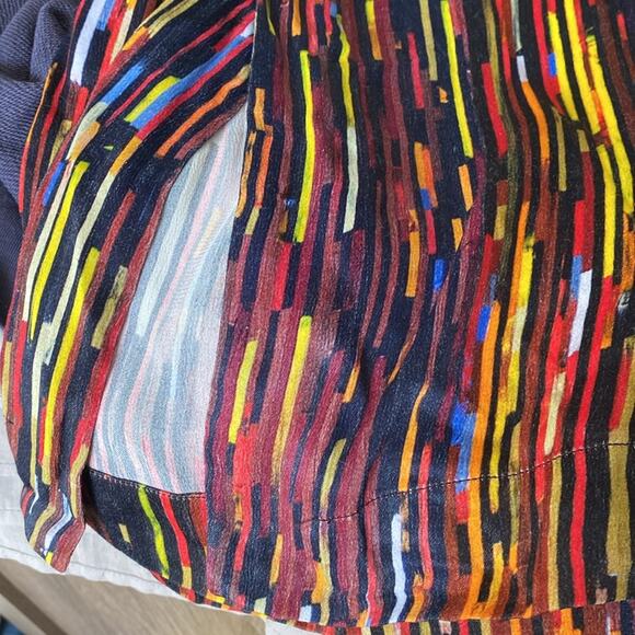 Blank London Wide Leg Stripe Pants Multicolor Red size small - Picture 7 of 7